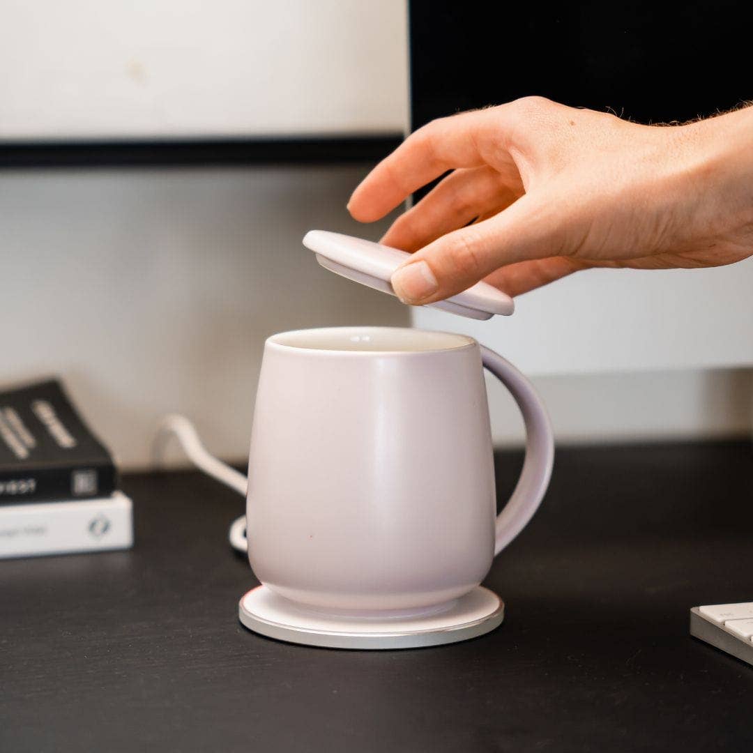 Smart Heated Mug Kit 2.0 | Warmer + Wireless Charger: Grey Lilac