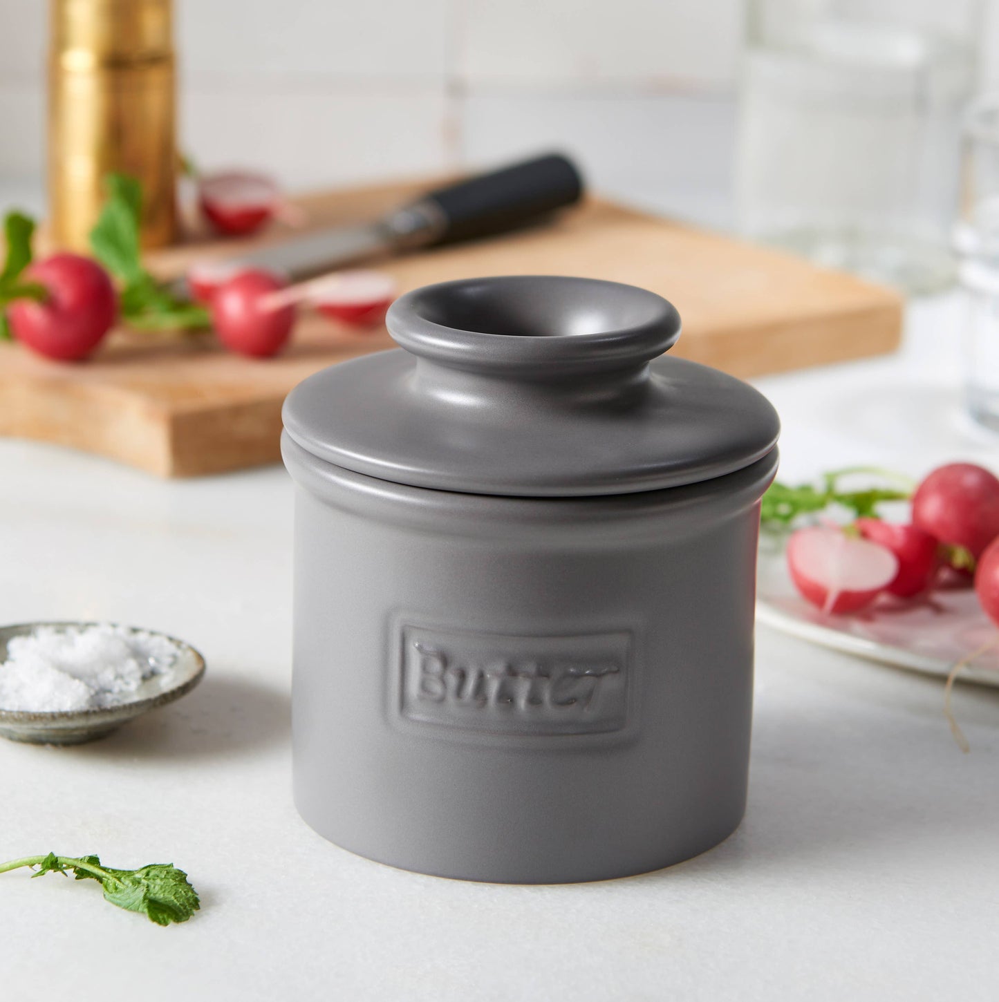 The Original Butter Bell® Crock - Matte Gray