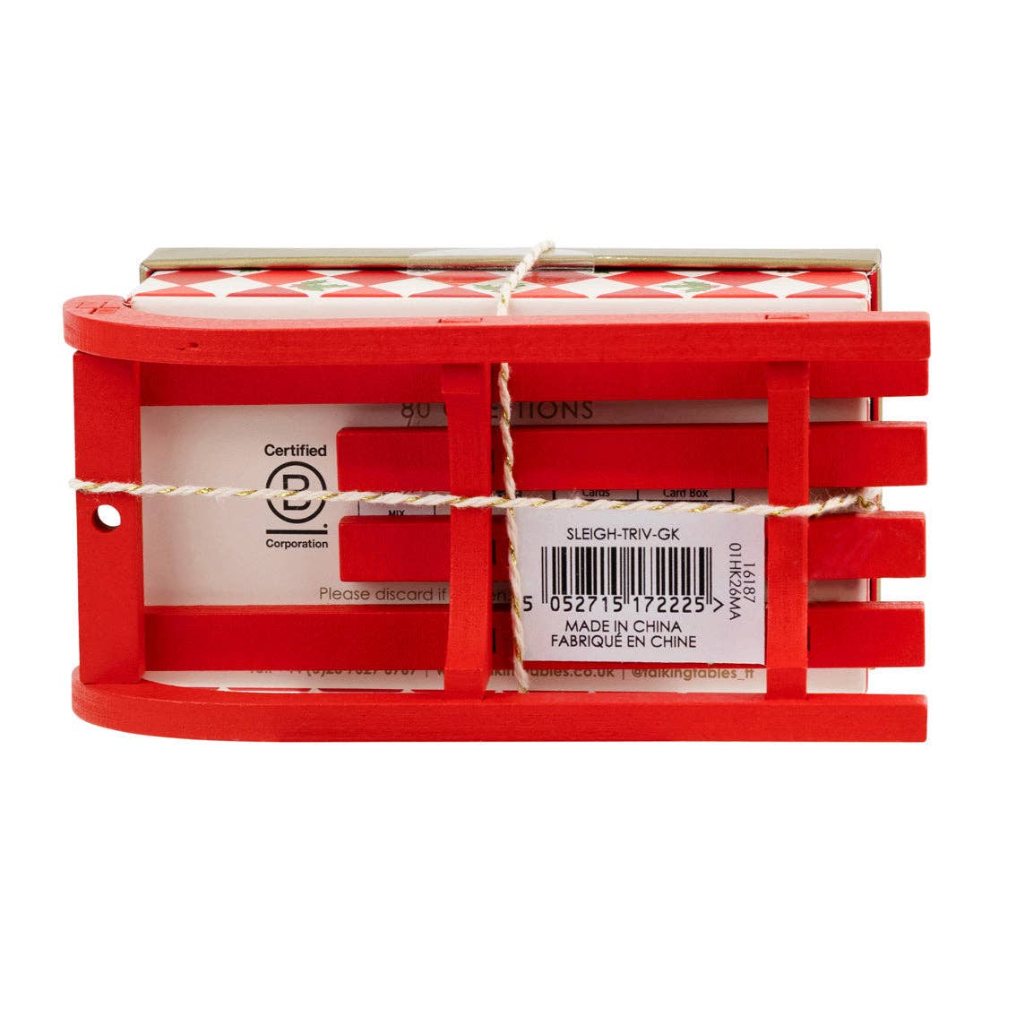 Christmas Mini Sleigh - General Knowledge Trivia (80 cards)