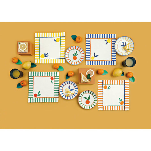 Citrus Burst Cocktail Napkins Set of 4 Assorted