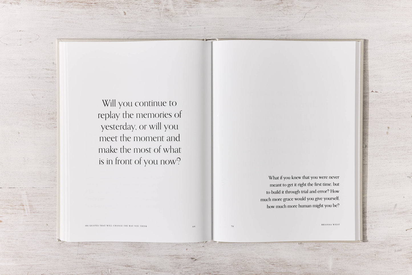 101 Quotes That Will Change The Way You Think - Hardcover - table book