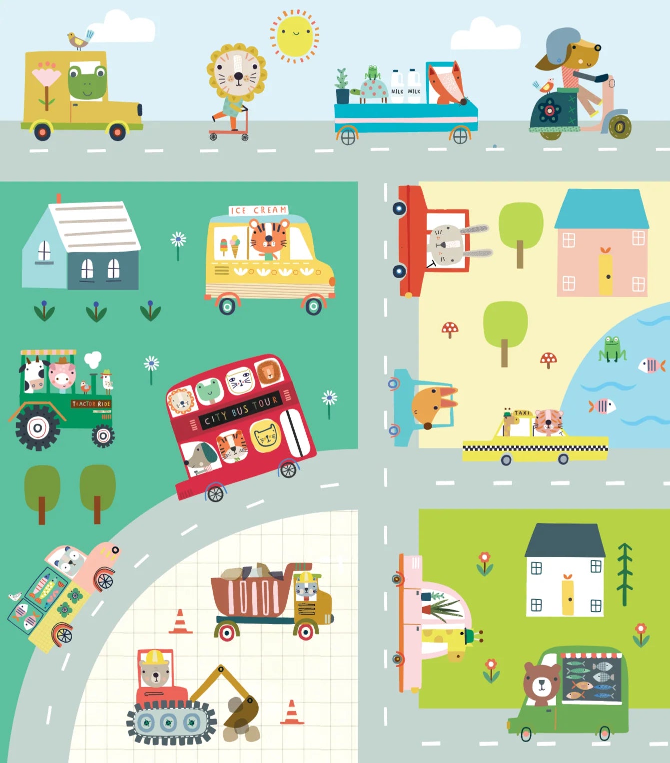 Puzzle - A Day on Busy Boulevard - 48 Pieces