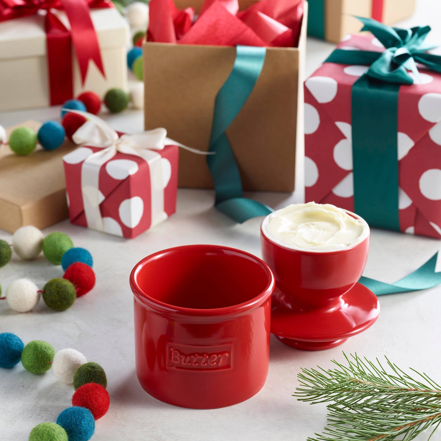 The Original Butter Bell® Crock - Maraschino Red