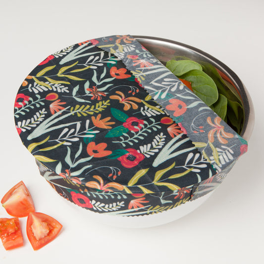 Beeswax Wrap - Set of 3 (floral)