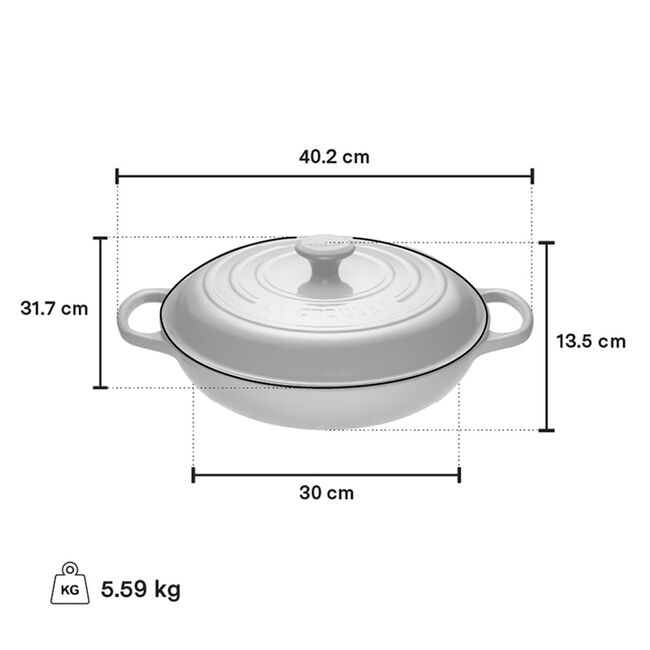 NEW Le Creuset Braiser 3.5L - Bleu Riviera
