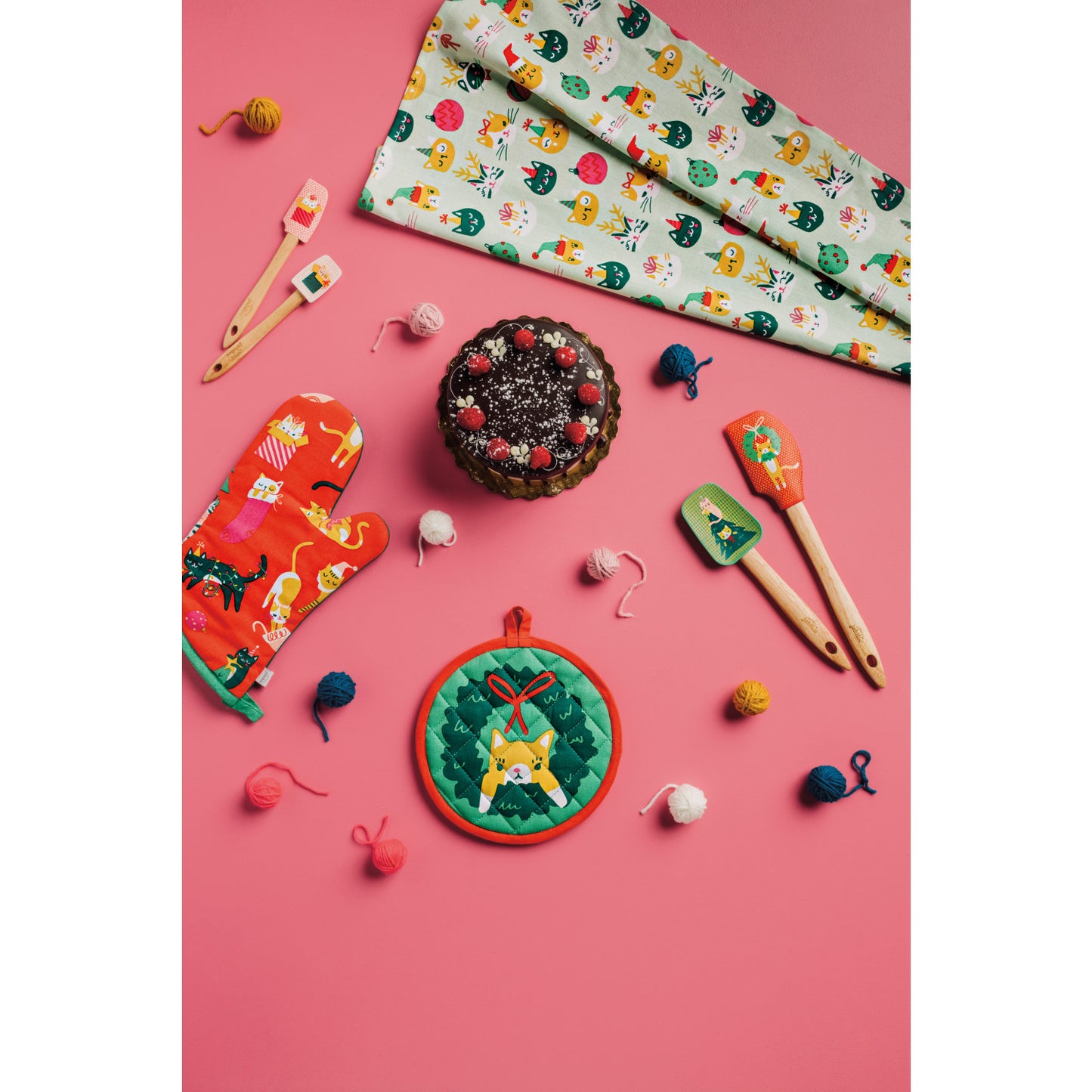 Christmas Cats Potholder Set of 2