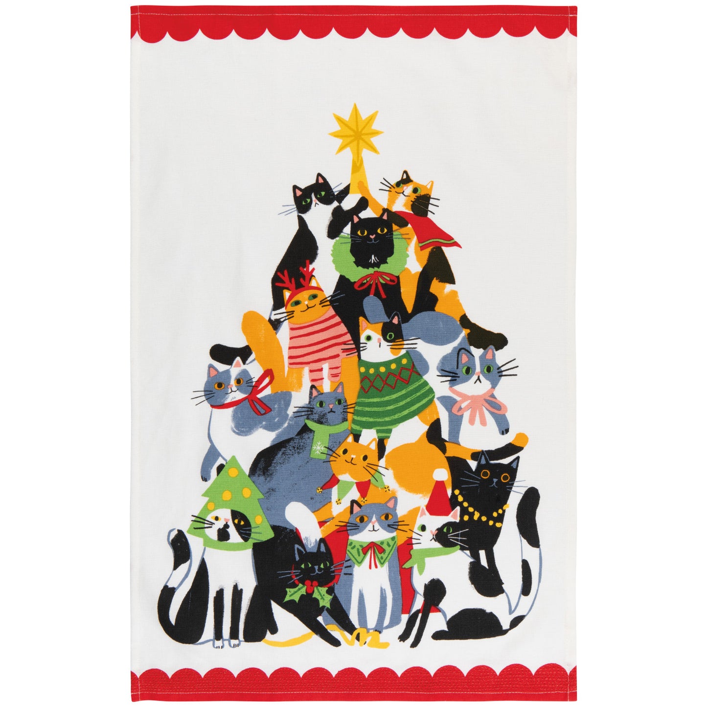 Christmas Kitty Carol - Dishtowel