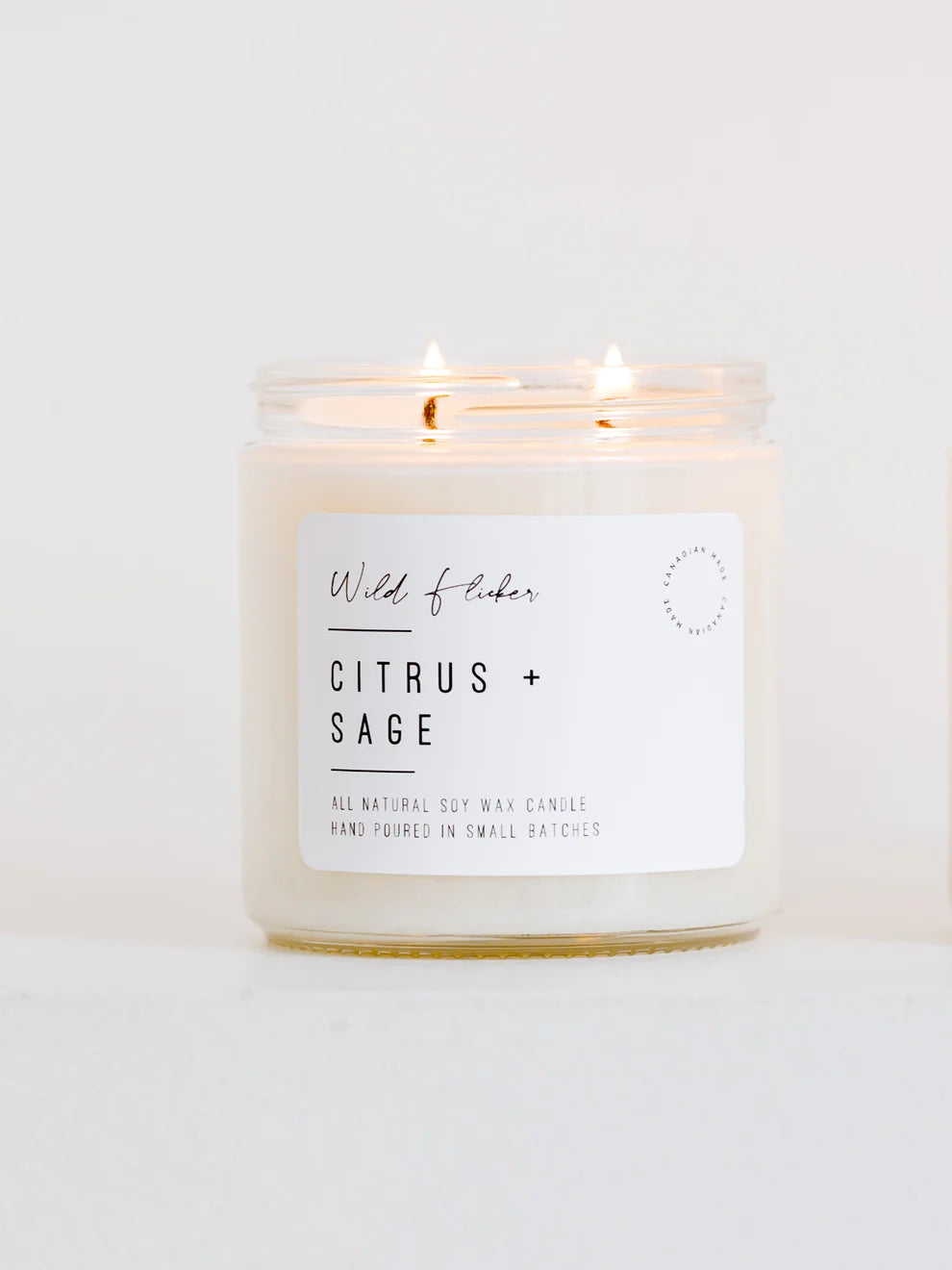 Wild Flicker - Citrus & Sage - Soy Wax Candle