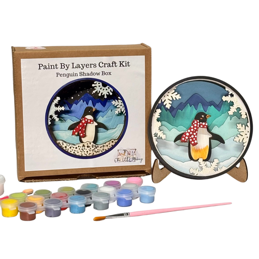 Paint by Layers - Penguin - Shadow Box Kit