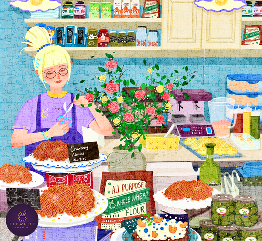 ELEWHITE - Peaceful Sunday Art Jigsaw Puzzle (1000 Pieces)