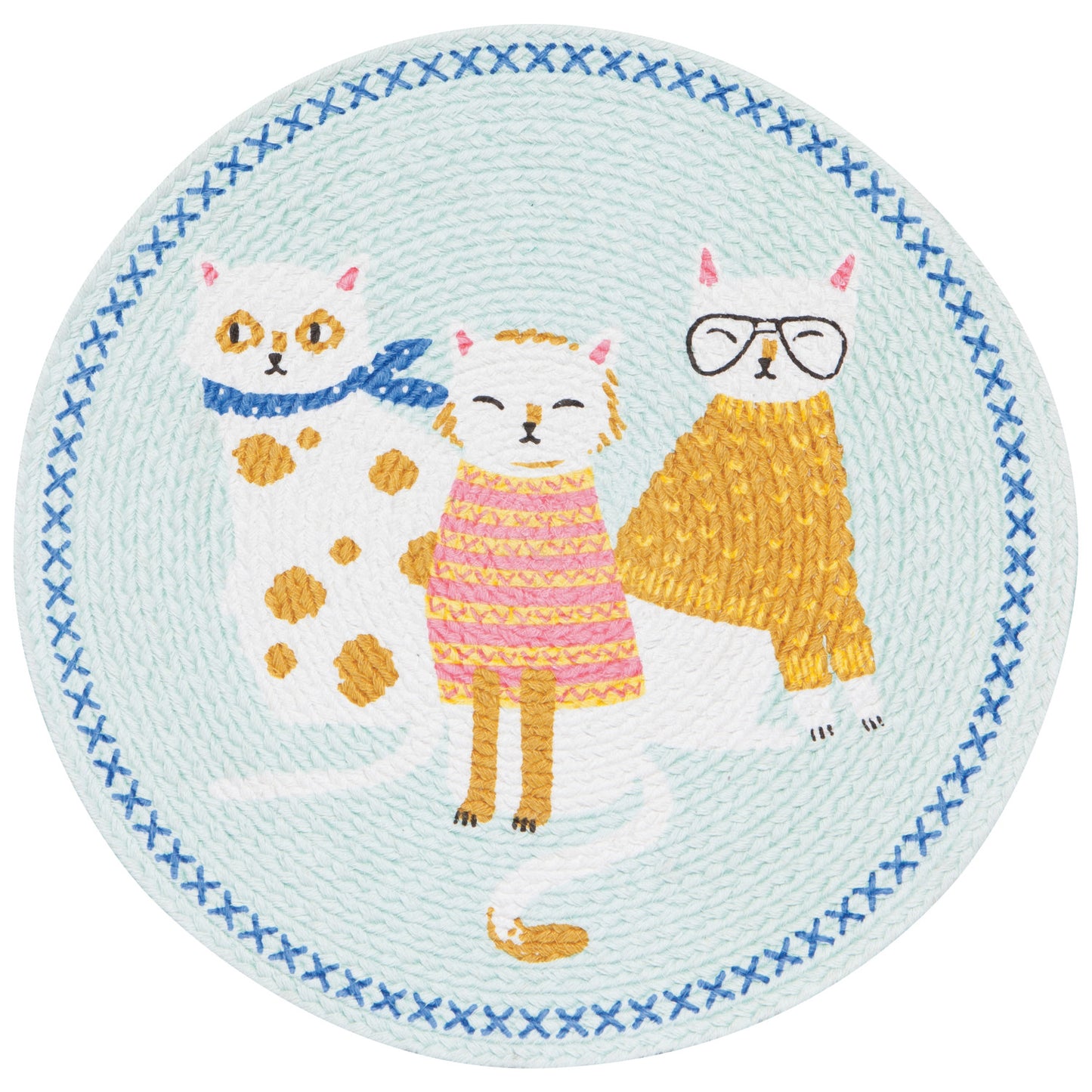 Braided Placemat - Feline Cats