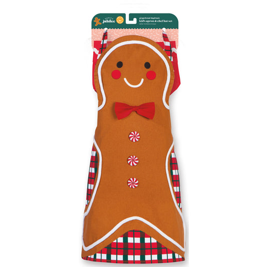 Kid’s Apron & Hat Set (Gingerbread Christmas)