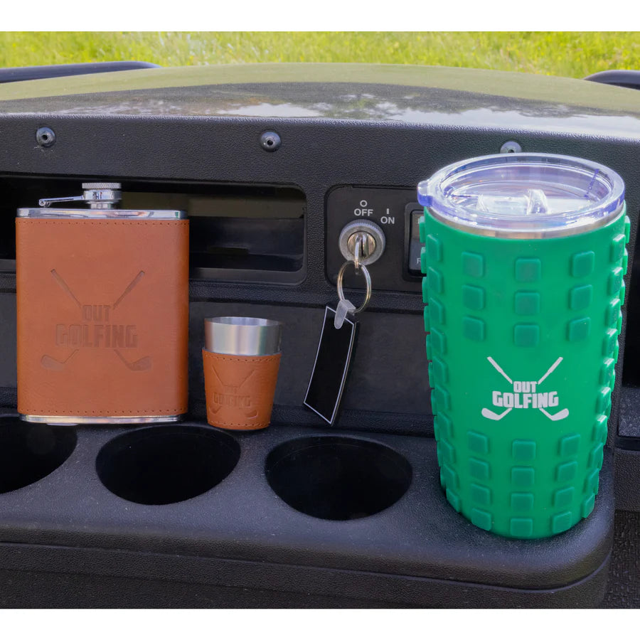 Out Golfing - Travel Tumbler with 3D Silicone Wrap