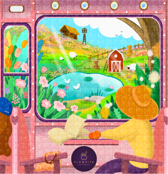 ELEWHITE - Train Ride Panoramic - 1000 Pieces
