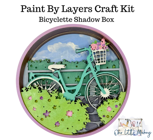 Paint by Layers - Bicyclette - Shadow Box Kit