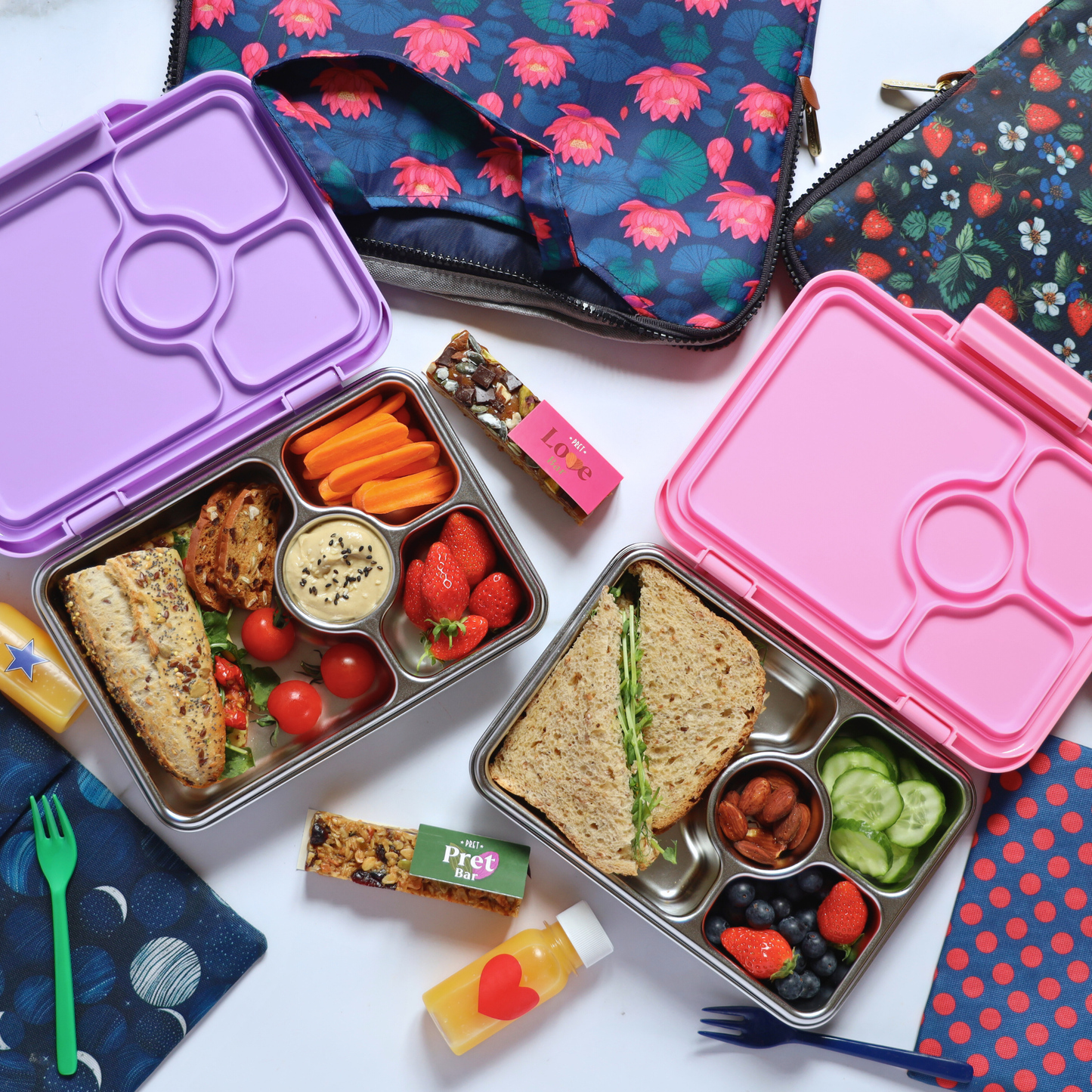 Yumbox Prêt – Leakproof Stainless Steel Bento Box - Versailles Pink