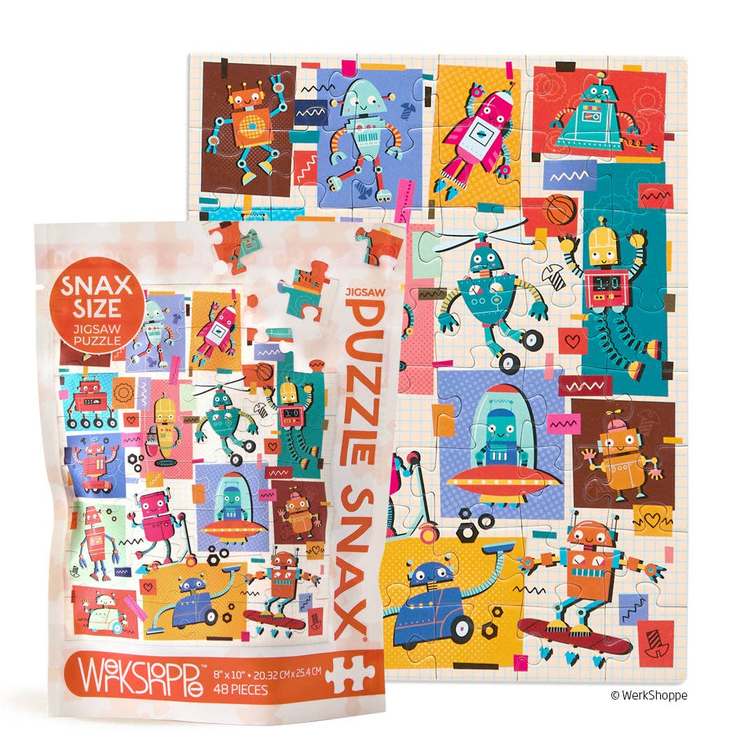WerkShoppe - Robots Puzzle Snax (48 Piece)