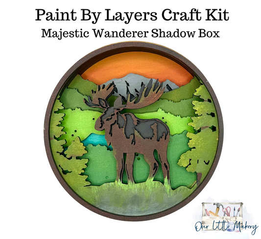 Paint by Layers - Majestic Moose - Shadow Box Kit