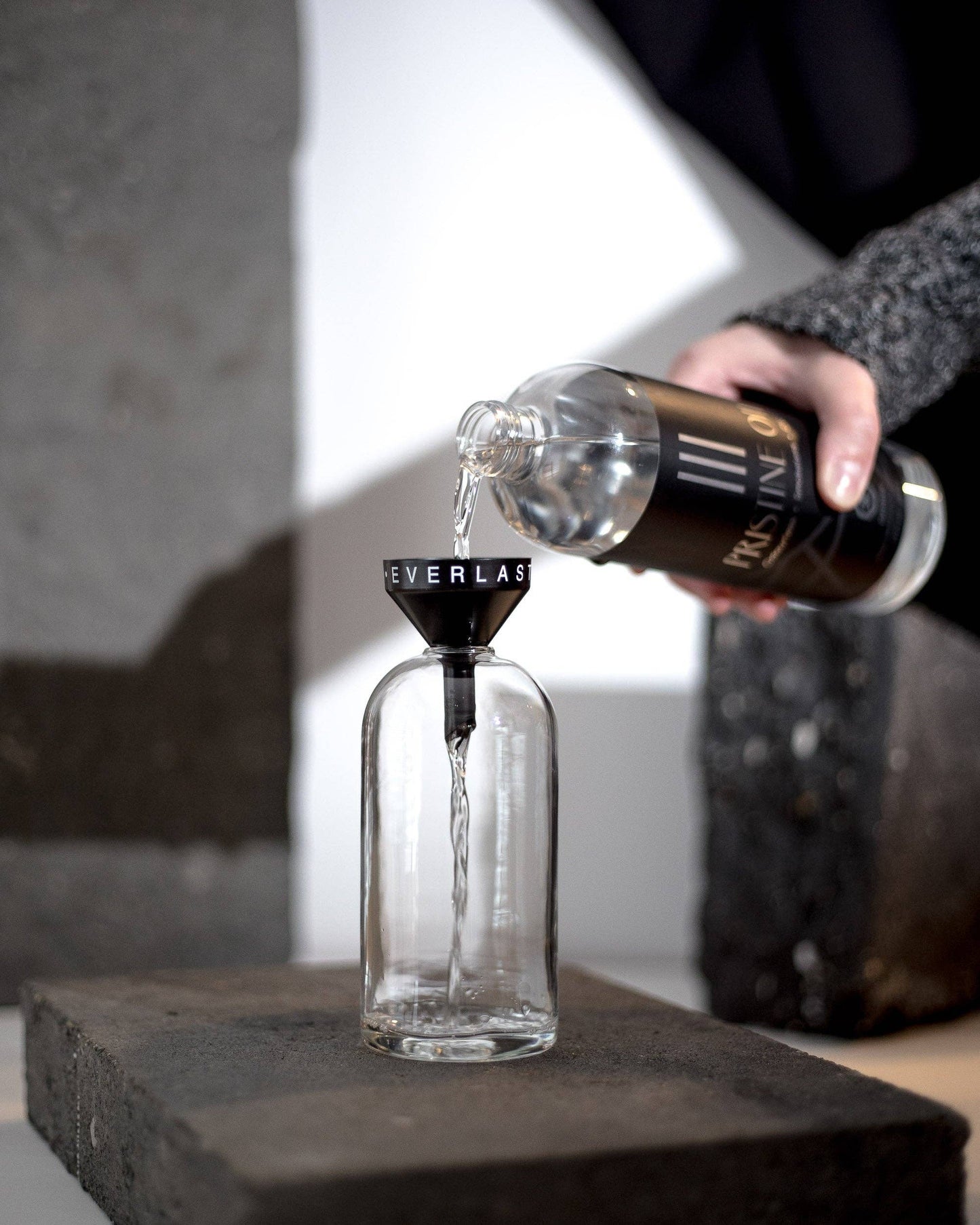 Everlasting Candle - Black Steel Funnel for Pristine Oil