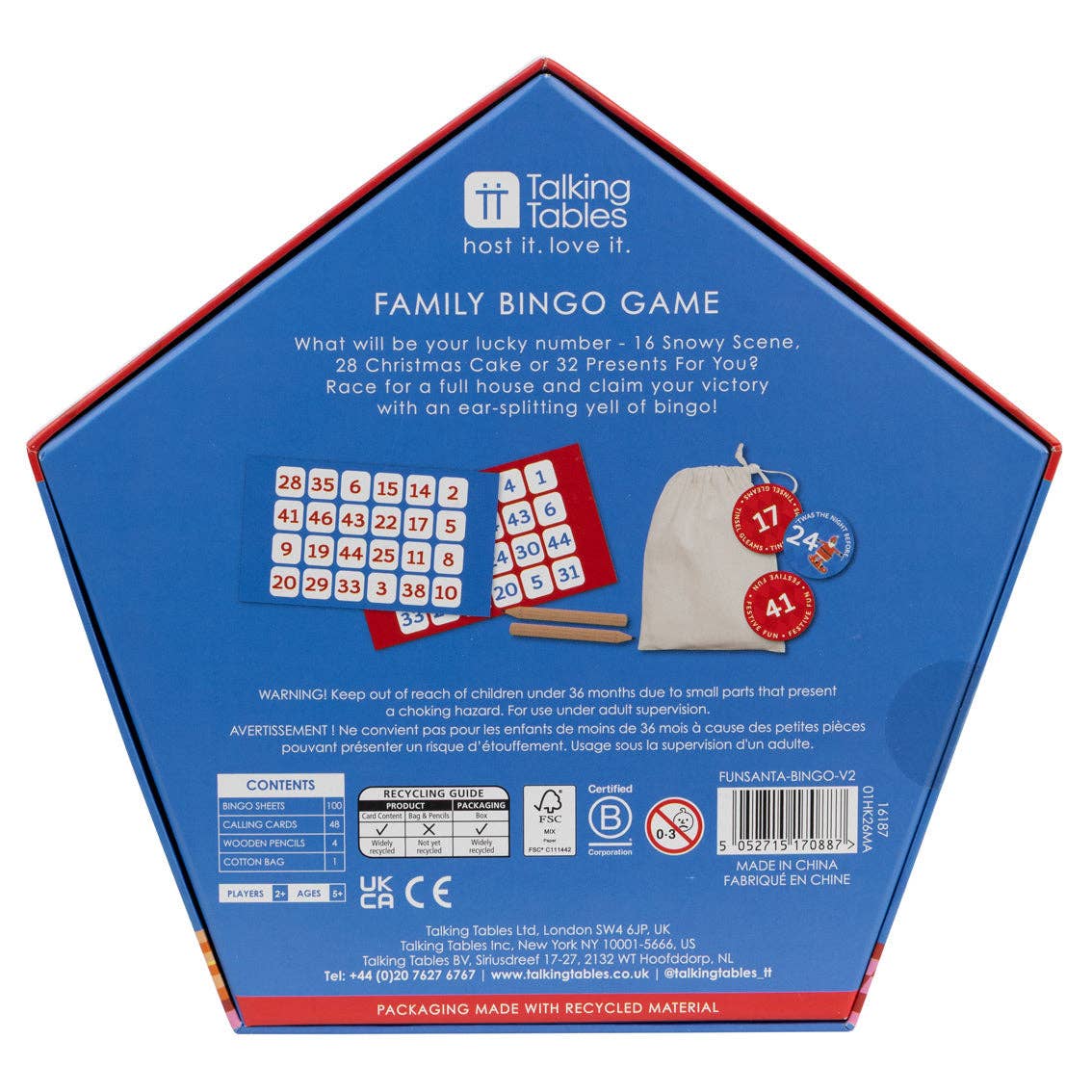 Santa Family Bingo Game - Christmas Games