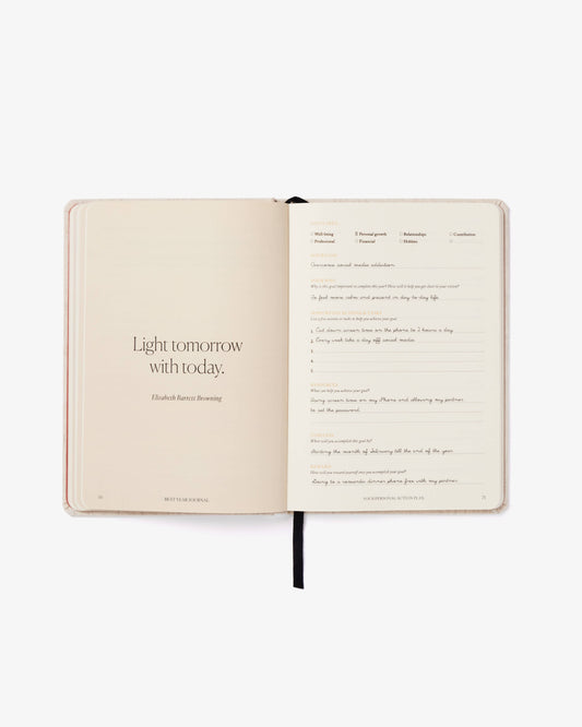 Intelligent Change - Best Year Journal Pink, guided 12-month planner goals