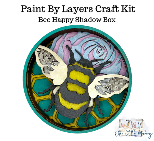 Paint by Layers - Bee Happy - Shadow Box Kit