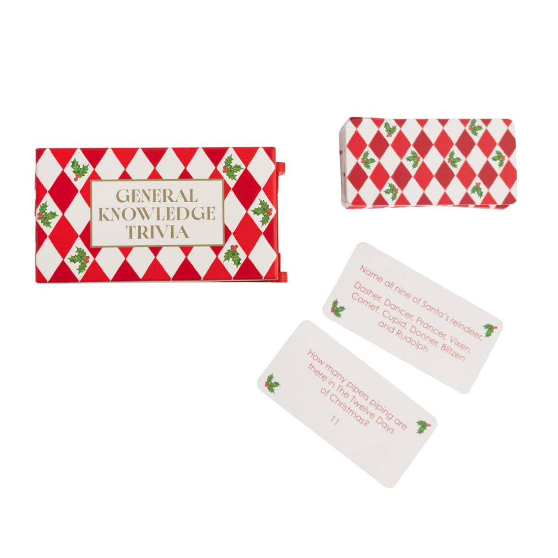 Christmas Mini Sleigh - General Knowledge Trivia  (80 cards)