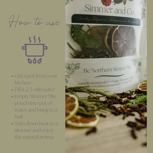 Be Northern Simmer Pot Mix, Natural Wooded Citrus Aroma – Jar Edition