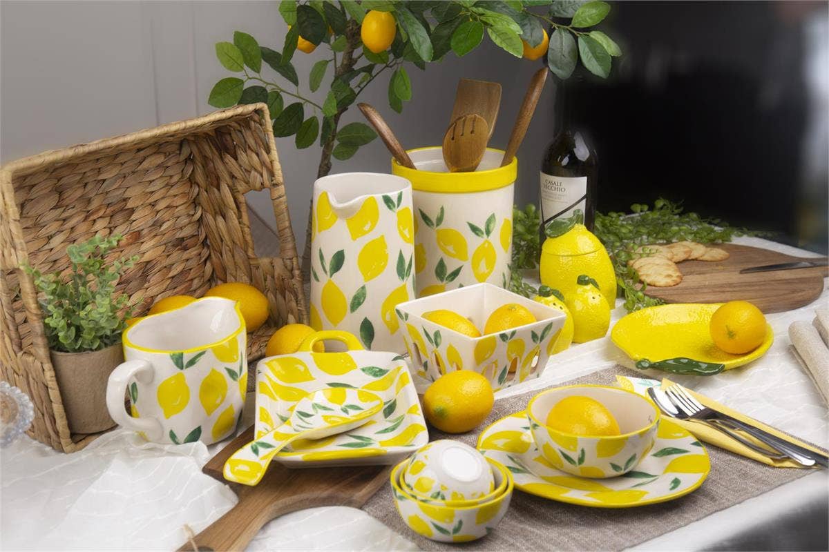 Lemons Ceramic Tabletop Decorative Series: Utensils Holder