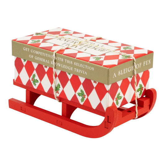 Christmas Mini Sleigh - General Knowledge Trivia  (80 cards)