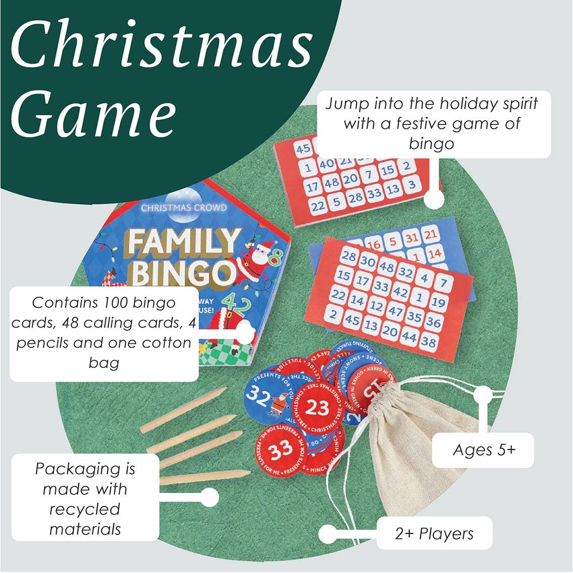 Santa Family Bingo Game - Christmas Games