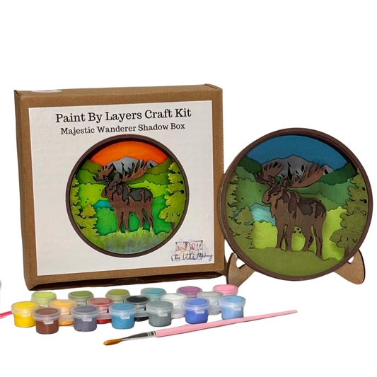 Paint by Layers - Majestic Moose - Shadow Box Kit