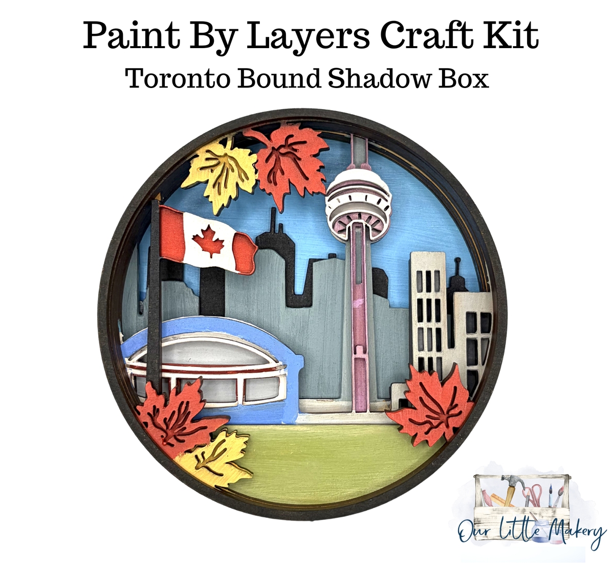Paint by Layers - Toronto CN Tower - Shadow Box Kit