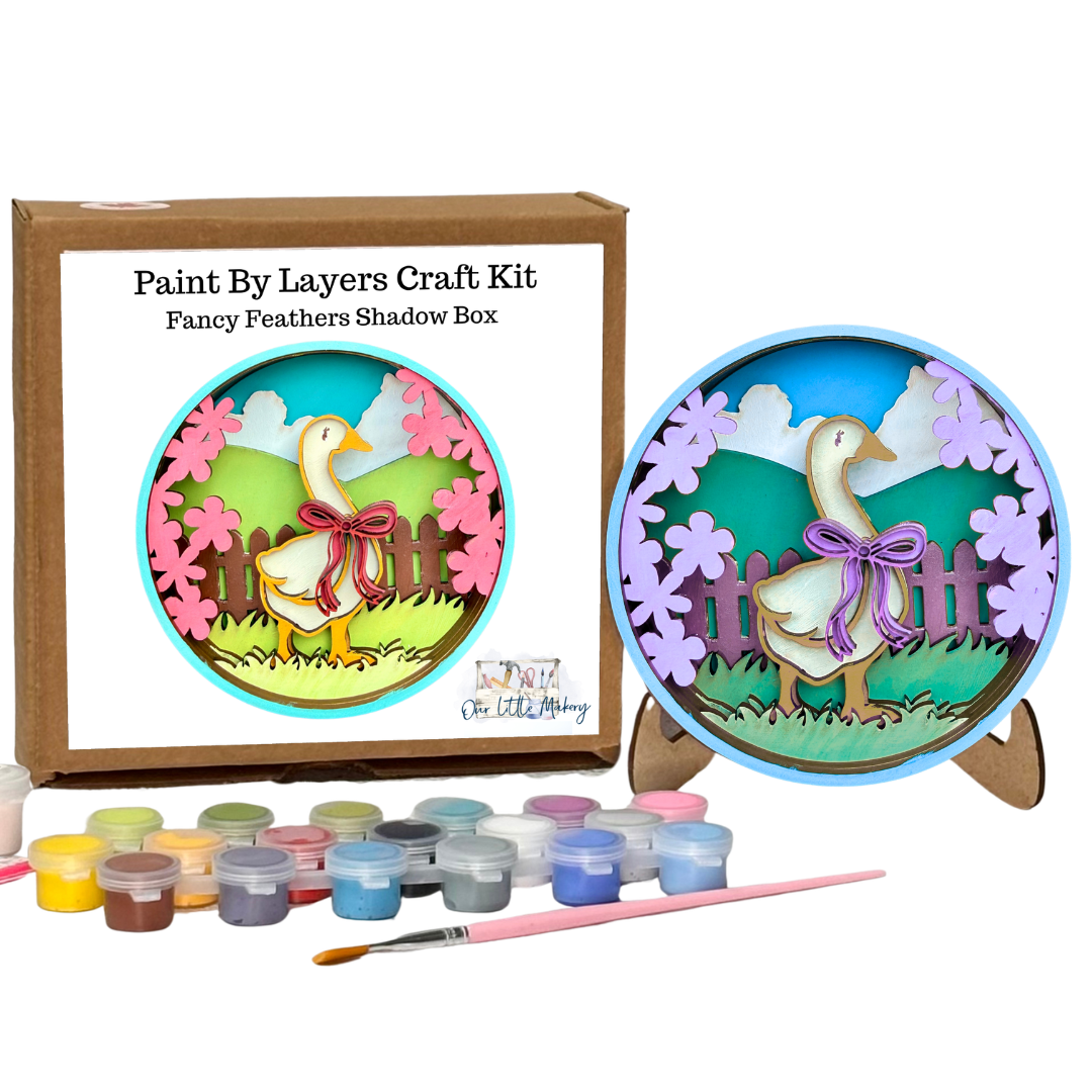 Paint by Layers - Goose Feathers - Shadow Box Kit