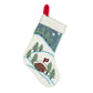 Embroidery Stocking Cabin Scene