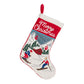 Embroidery Stocking Skiing Scene