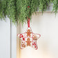 Gingerbread Man Star Embroidery Ornament
