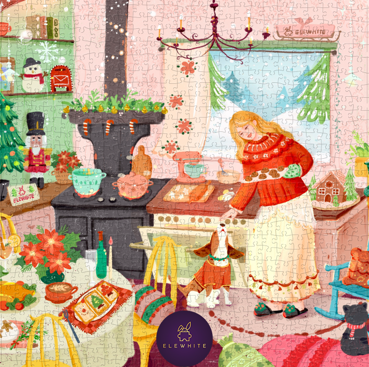 ELEWHITE - Home & Hearth Art Puzzle (1000 Pieces)