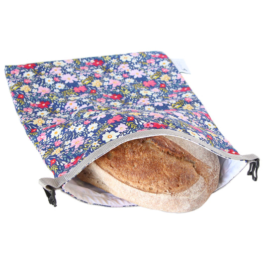 Reusable Bread Bag - Flowers