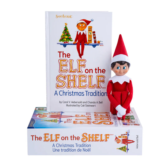 Elf on the Shelf® Box Set - English Book &  Scout Elf® - Boy Blue Eyes