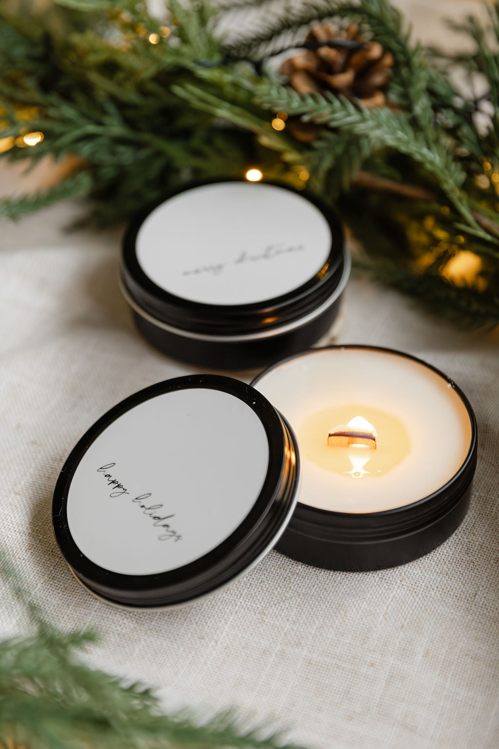 Wild Flicker - Happy Holidays - Soy Wax Mini Candle