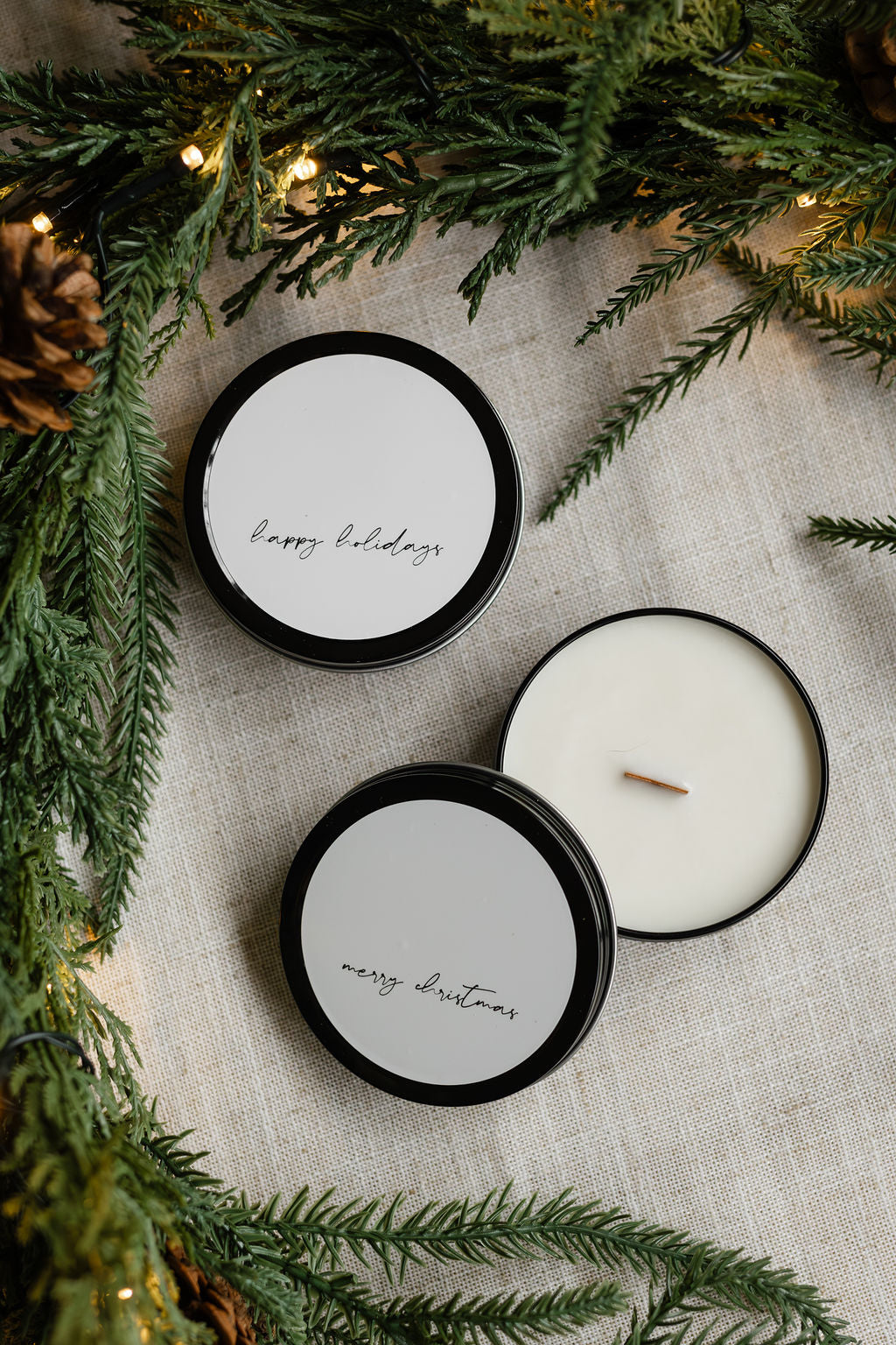 Wild Flicker - Happy Holidays - Soy Wax Mini Candle