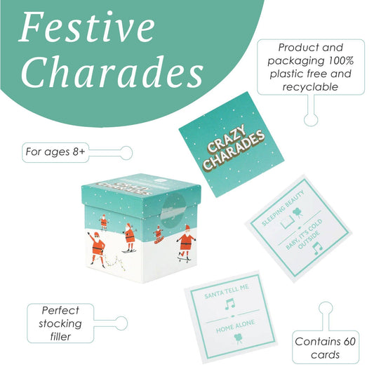 Christmas Santa Charades Game - 60 Cards