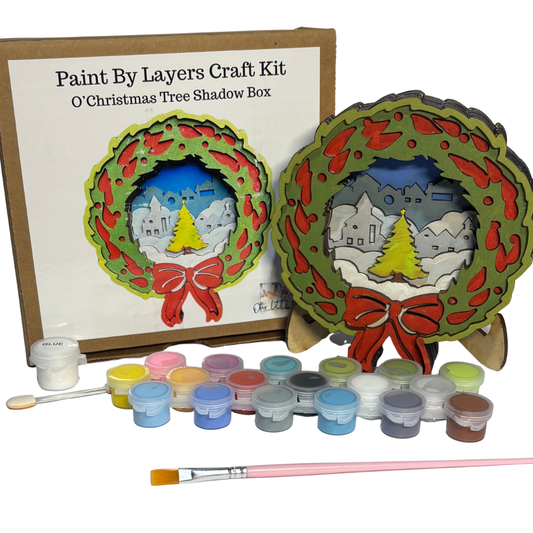 Paint by Layers - Christmas Wreath - Shadow Box Kit