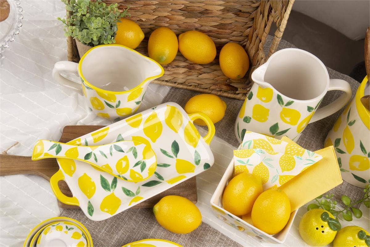 Lemons Ceramic Tabletop Decorative Series: Utensils Holder