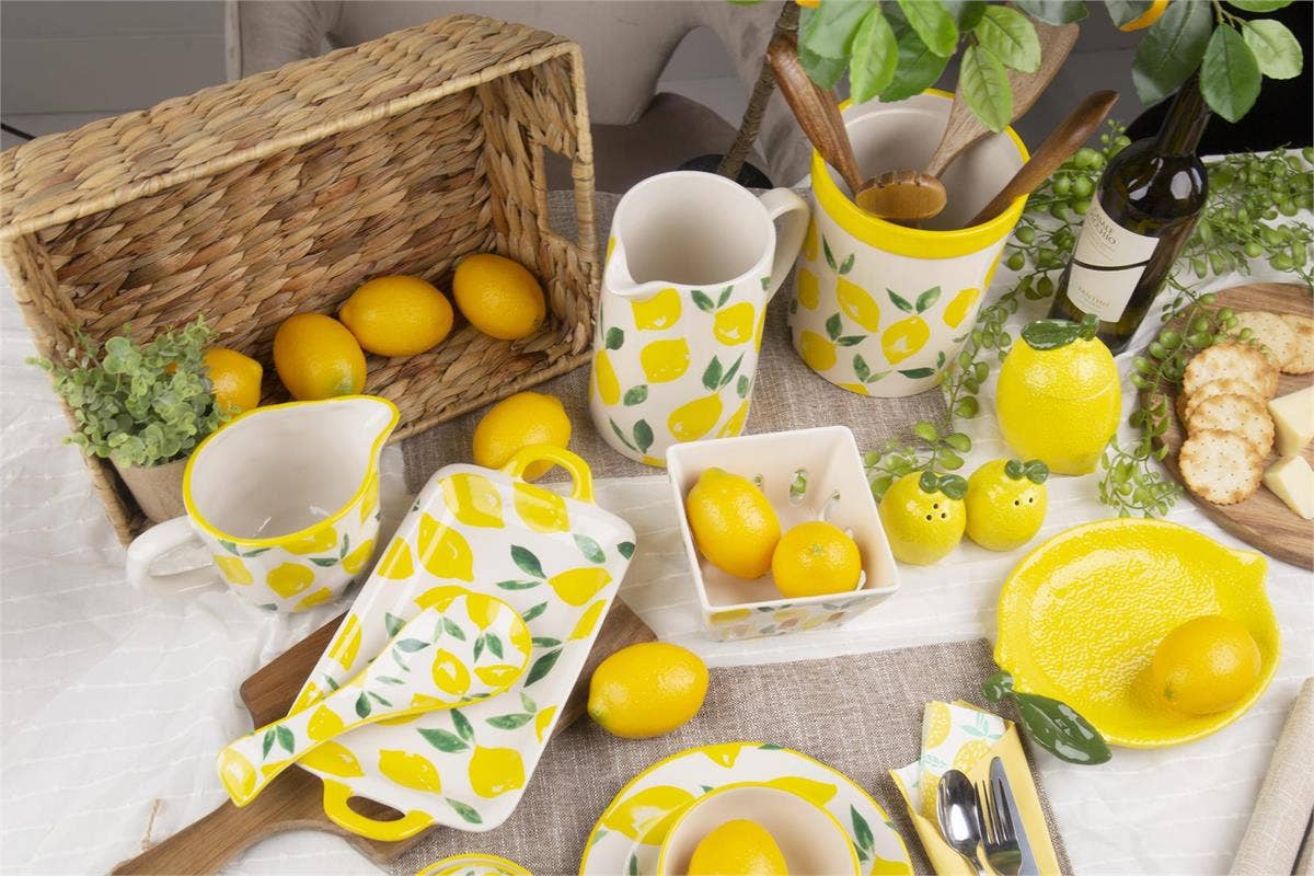 Lemons Ceramic Tabletop Decorative Series: Utensils Holder