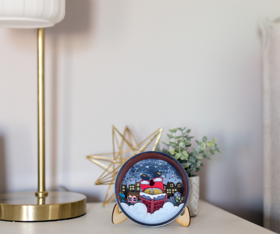Paint by Layers - Chimney Santa - Shadow Box Kit