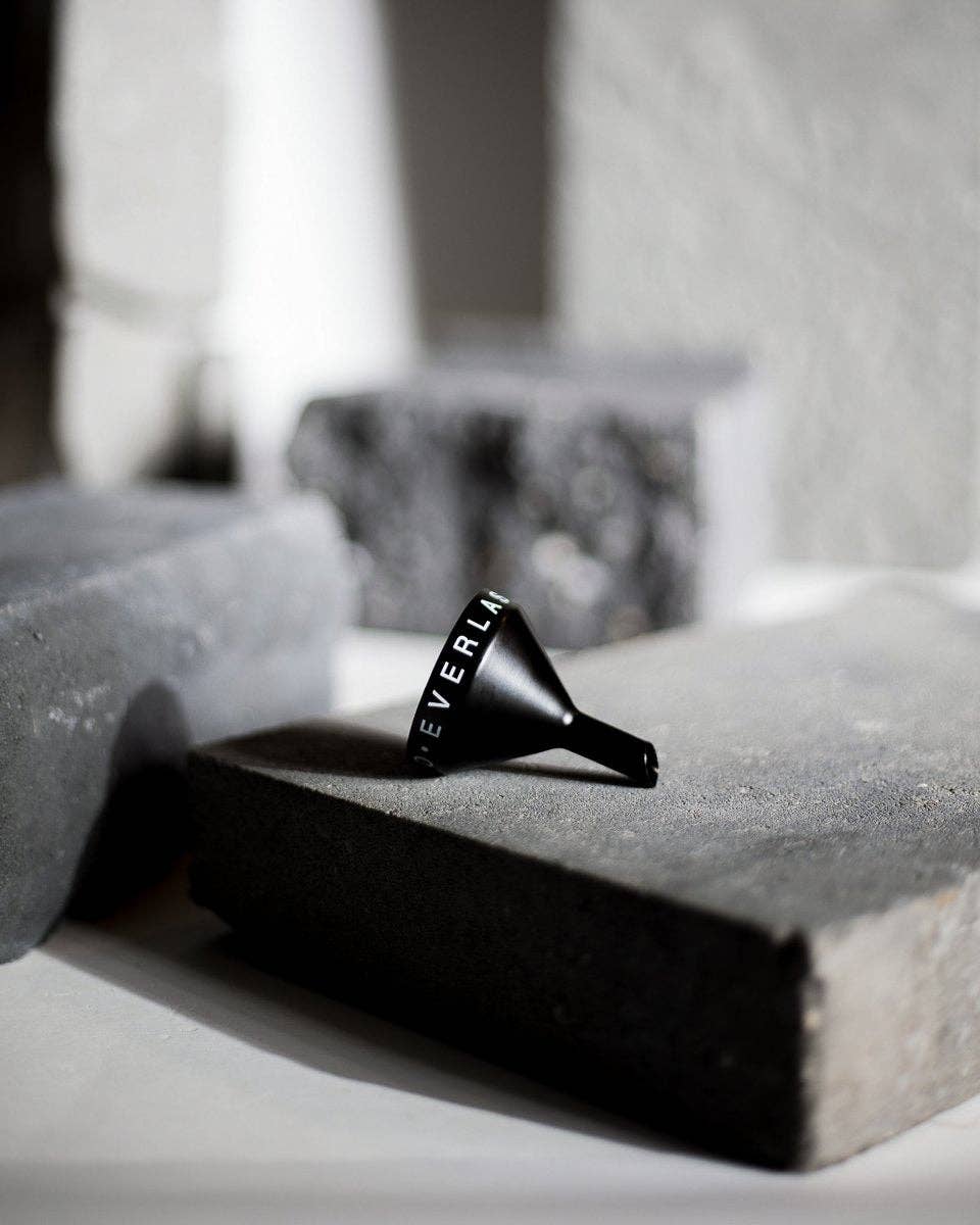 Everlasting Candle - Black Steel Funnel for Pristine Oil