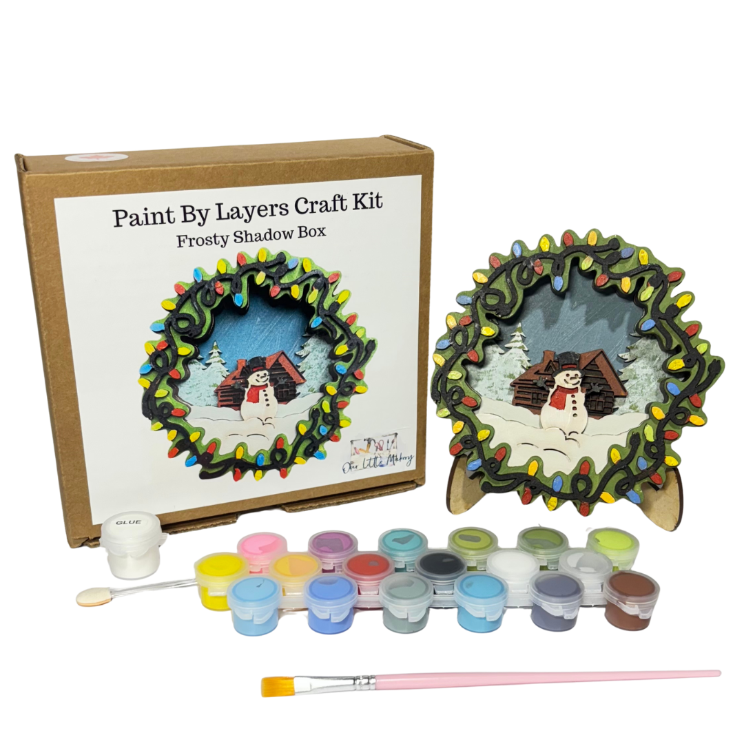 Paint by Layers - Frosty Snowman - Shadow Box Kit