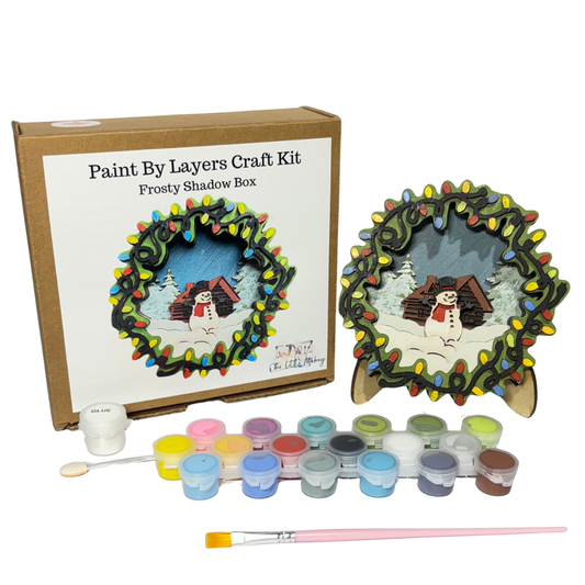 Paint by Layers - Frosty Snowman - Shadow Box Kit